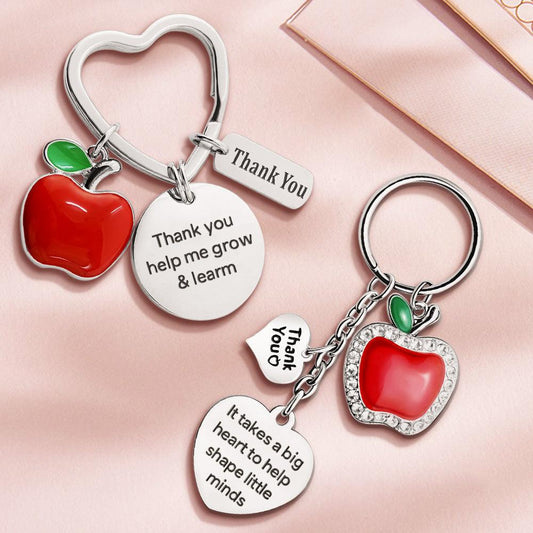 Teacherly Treasures - Custom Teacher Appreciation Key Chain Gift: Thank You for Helping Me Grow and Learn, Perfect for Graduation - Unique Memento