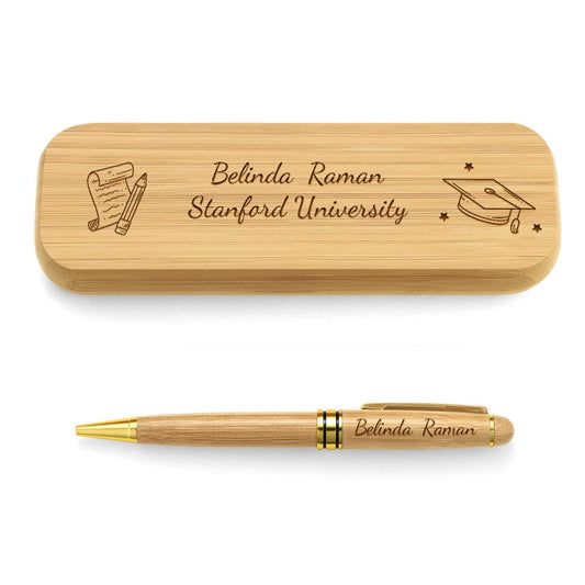 Elegante Pen Set - Personalized Engraved Wooden Pen Gift Set with Luxury Box for Graduation, Wedding, or Anniversary - Unique Memento