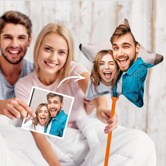 StarPhoto Balloons - Personalized Star-Shaped Photo Balloons for Weddings, Parties & Special Events - Unique Memento