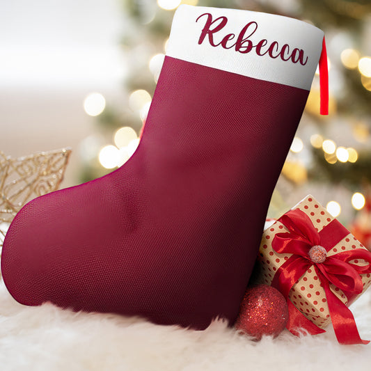 Festive Flare Stockings - Personalized Christmas Stockings with Custom Embroidered Names for Unique Holiday Gifts - Unique Memento