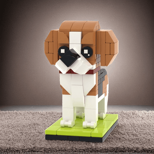 BeagleBrix - Customizable Beagle Dog Photo Small Particle Building Block Figures - Unique Memento