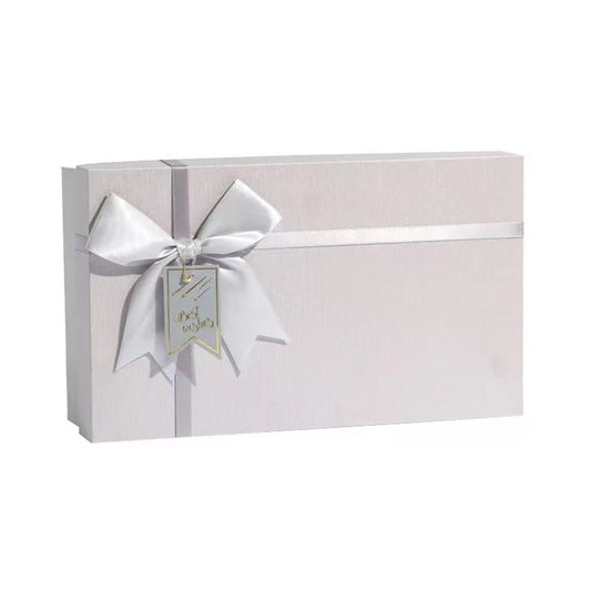 Ribbon Bow Gift Box - Elegant Cardboard Paper Gift Box with Ribbon Bow in 3 Sizes and Colors - Unique Memento