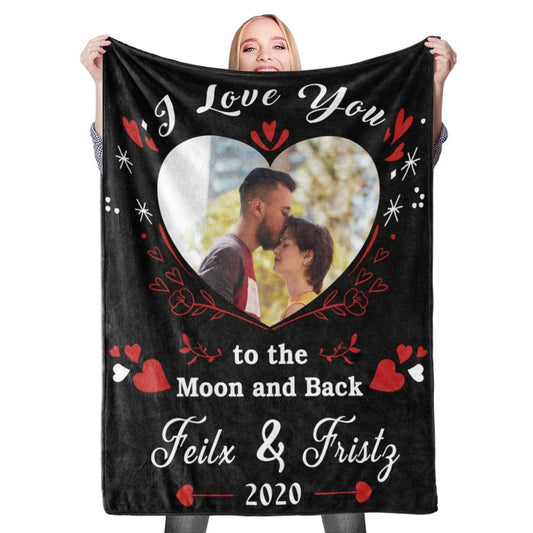 Eternal Love Fleece - Custom Valentine's Blanket for Couples: Snuggle in Warmth and Romance Till the End of Time - Unique Memento