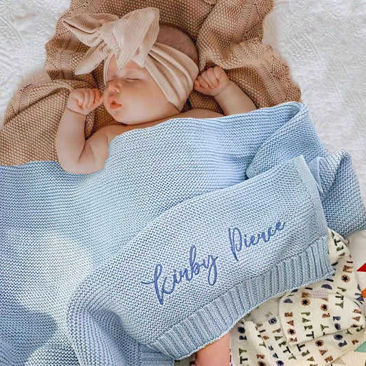 Snuggle Bug - Personalized Embroidered Baby Blanket for Newborns, Perfect Shower Gift - Unique Memento