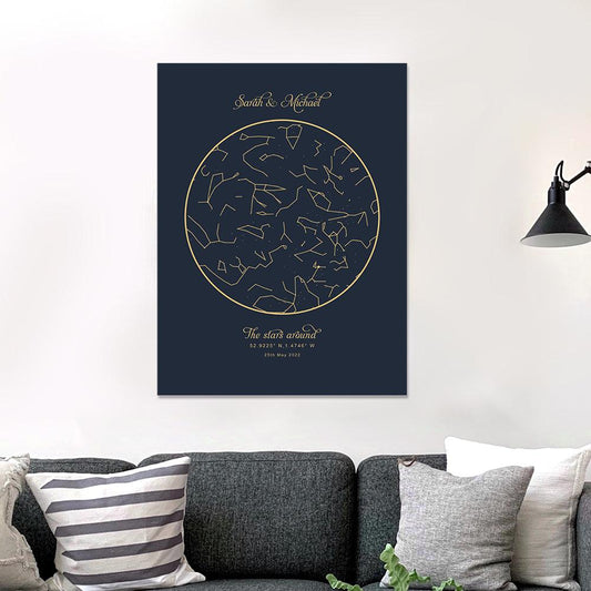 Starry Memories - Personalized Star Map Poster: Commemorate Special Moments with Custom Constellation Art - Unique Memento