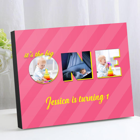 BabyGlow Keepsake - Personalized Baby Shower Photo Frame Gift, Custom Collage Plaque for Newborn Memories - Unique Memento
