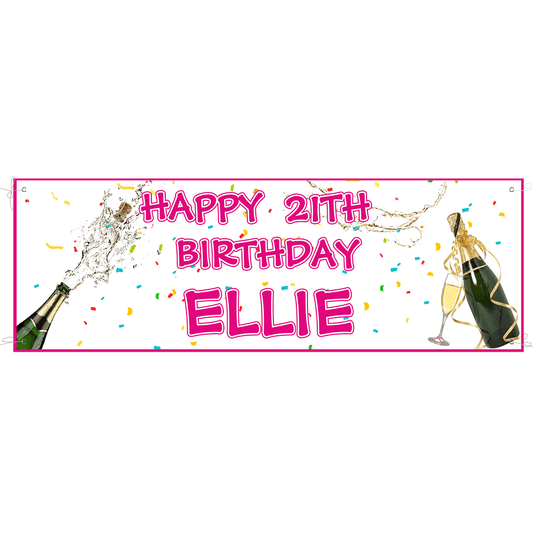 Celebr8 - Custom Name Birthday Banner for Personalized Party Backdrop Decorations - Unique Memento