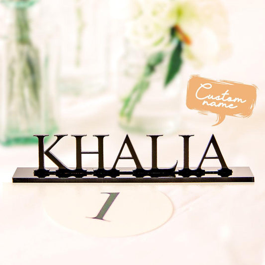 Acrylic Elegance - Personalized Engraved Wedding Place Cards for Guest Seating - Unique Memento