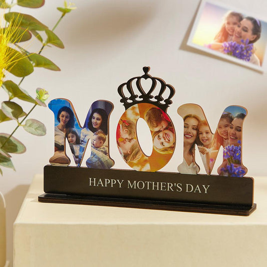 Regal Memories - Personalized Photo Engraved Ornament Crown for Mother's Day, Birthday, and Christmas Gift - Unique Memento