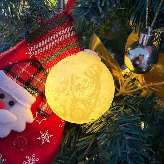 Personalized Christmas Ornament - Custom 3D Printed Christmas Tree Ball Decoration, Unique Holiday Gift Idea - Unique Memento