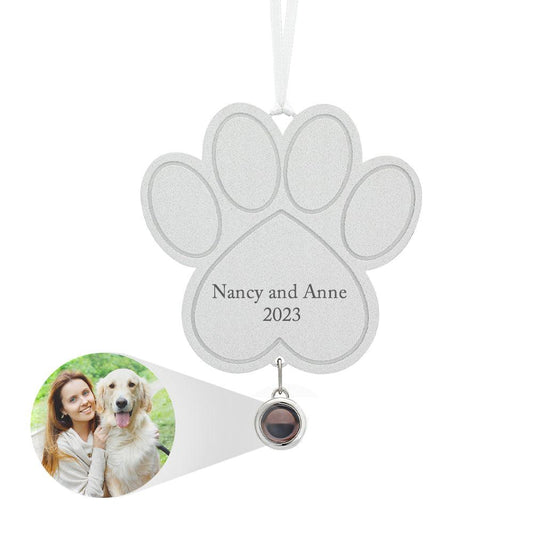 Pawjection Pendant - Personalized Photo Projection Ornament Gift for Pet Lovers, Family & Friends - Unique Memento