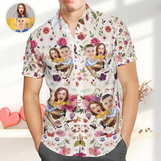 Face Fanatic - Custom Hawaiian Shirts With Your Face Printed, Perfect Valentine's Day Gift - Unique Memento