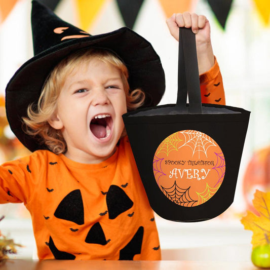 Spooky Sacks - Reusable Custom Halloween Trick or Treat Bags for Kids' Goody Gifts - Unique Memento
