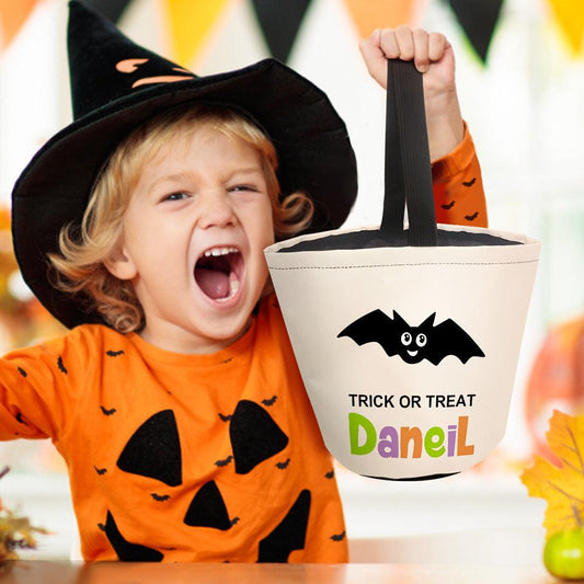 SpookTacular Sacks - Custom Halloween Trick or Treat Buckets Candy Bags for Kids Party Favors and Gifts - Unique Memento