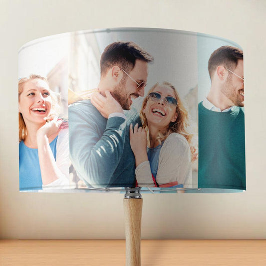 Luminos Memories - Personalized Photo Drum Lampshade for Cozy Home Decor & Housewarming Gifts - Unique Memento