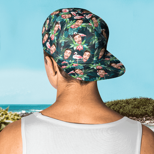 Personalized Paradise Headwear - Custom Face Hawaiian Style Baseball Cap Gifts for Him - Unique Memento
