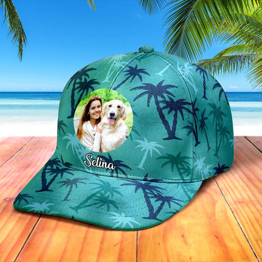 Aloha Snapback - Personalized Hawaiian Style Baseball Cap with Photo and Name, Unisex Gift for Men and Women - Unique Memento