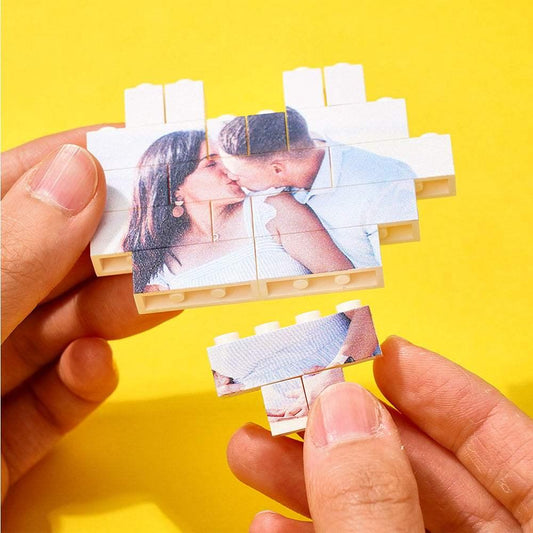 Love in Pieces: Customizable Heart-Shaped Photo Block Puzzle - A Personalized DIY Experience - Unique Memento