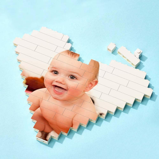 Heartfelt Creations: Customizable Building Brick Photo Block - A Perfect Children's Day Gift - Unique Memento