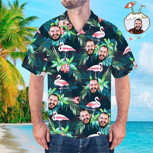Custom Face Print Hawaiian Beach Party Shirts for Men | Unique Mementos
 | Unique Memento