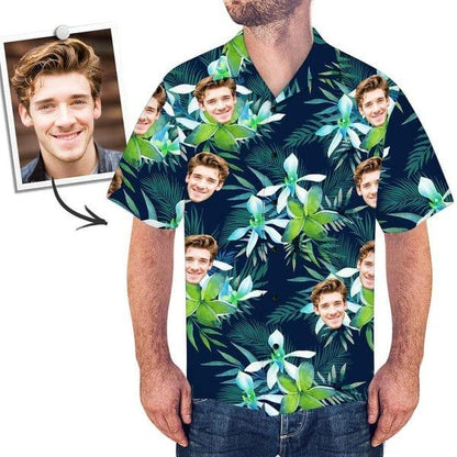 FaceWear Hawaiian Shirts - Custom Beach Party Shirts for Men with Personalized Face Print, Multiple Styles Available - Unique Memento