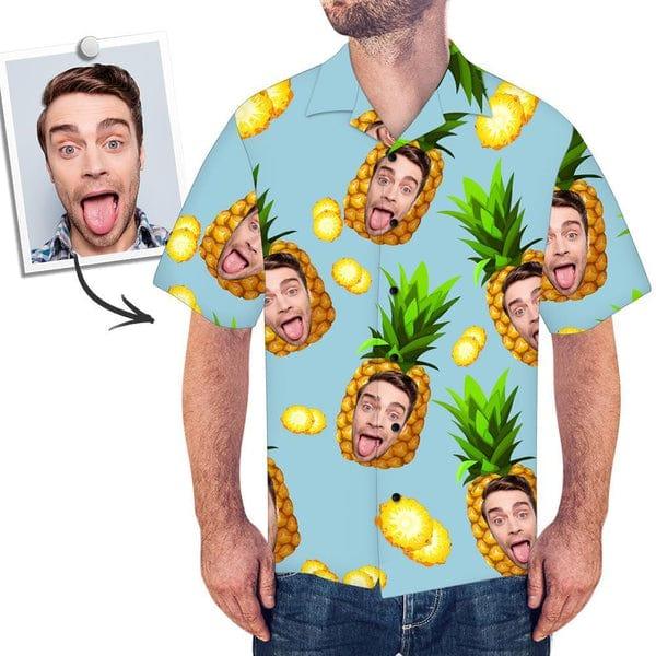 FaceWear Hawaiian Shirts - Custom Beach Party Shirts for Men with Personalized Face Print, Multiple Styles Available - Unique Memento