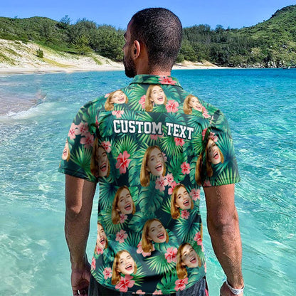 PersonaLOHA - Custom Hawaiian Shirts with Your Face Printed, Unique Aloha Beach Shirt Gift for Men - Unique Memento