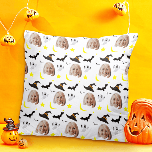 Personalized Halloween Pillow - Custom Face Throw Pillow for Spooky Home Decor, Gifts & More - Unique Memento