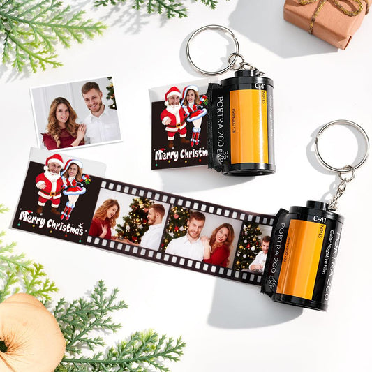 Timeless Treasures - Personalized Film Roll Keychain Camera for Cherished Memories and Unique Christmas Gifts - Unique Memento
