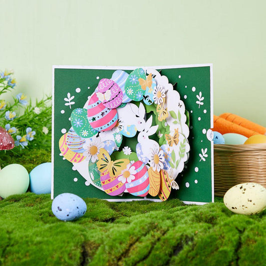 Easter Bunny Wonderland - Delightful 3D Pop Up Greeting Card for Unique Holiday Messages - Unique Memento