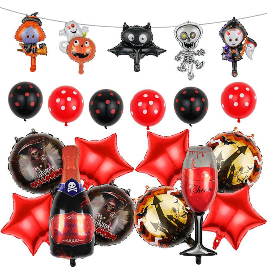 Spooktacular Halloween Balloon Bonanza - Halloween Party Decorations Set with Vivid Designs for Indoor & Outdoor Decor - Unique Memento