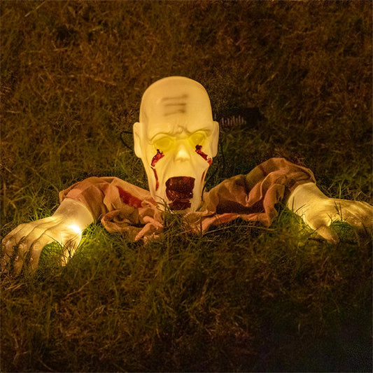 Eerie Entombed Zombie - Lifelike Outdoor Halloween Skeleton Decoration for Haunted Houses, Graveyards, and Spooky Garden Parties - Unique Memento