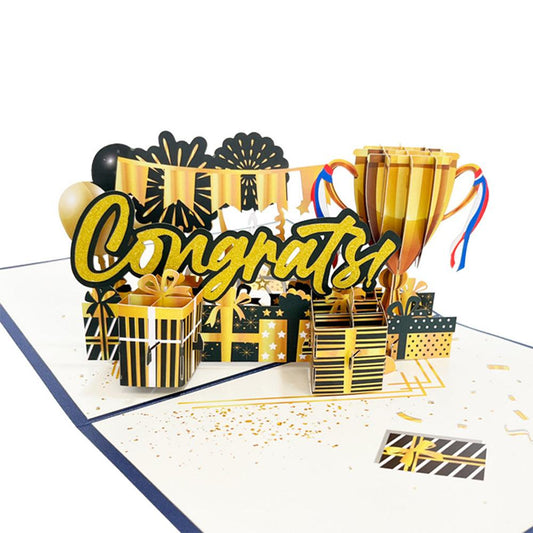 Gradvantage - Stunning 3D Pop Up Graduation Greeting Card for Memorable Congratulations - Unique Memento