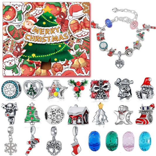 Charming Christmas Countdown - Advent Calendar Charm Box: 24 DIY Bracelet & Necklace Surprises for Holiday Joy - Unique Memento