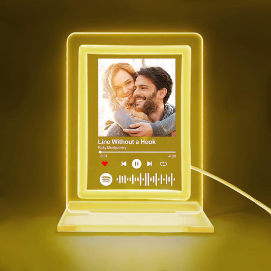 Harmony Glow: Personalized Spotify Song Plaque Night Light - The Ultimate Gift for Your Significant Other - Unique Memento
