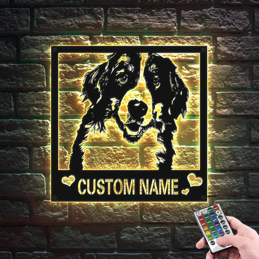 Glowscape - Custom Metal Sign LED Light Personalized Photo Wall Art Home Decor Gift - Unique Memento