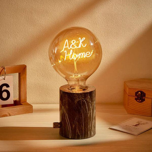 Classic Charm LED Filament Lamp: Customizable Warm Yellow Glow - The Perfect Blend of Vintage and Modern - Unique Memento